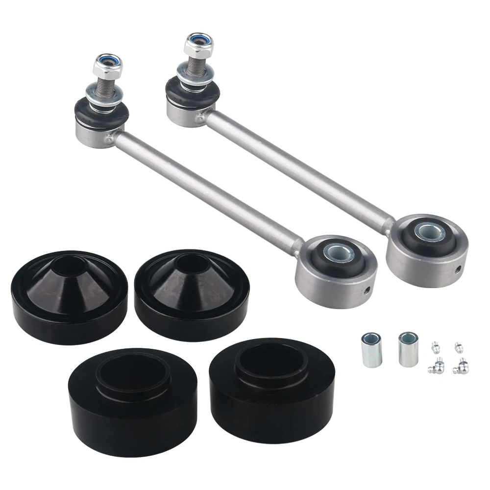 1155200 Strut Spacers Leveling Set Reduce Vibration Spacer Lift Kit Replacement Metal  with 07-18 Jeep Wrangler JK Leveling Kit