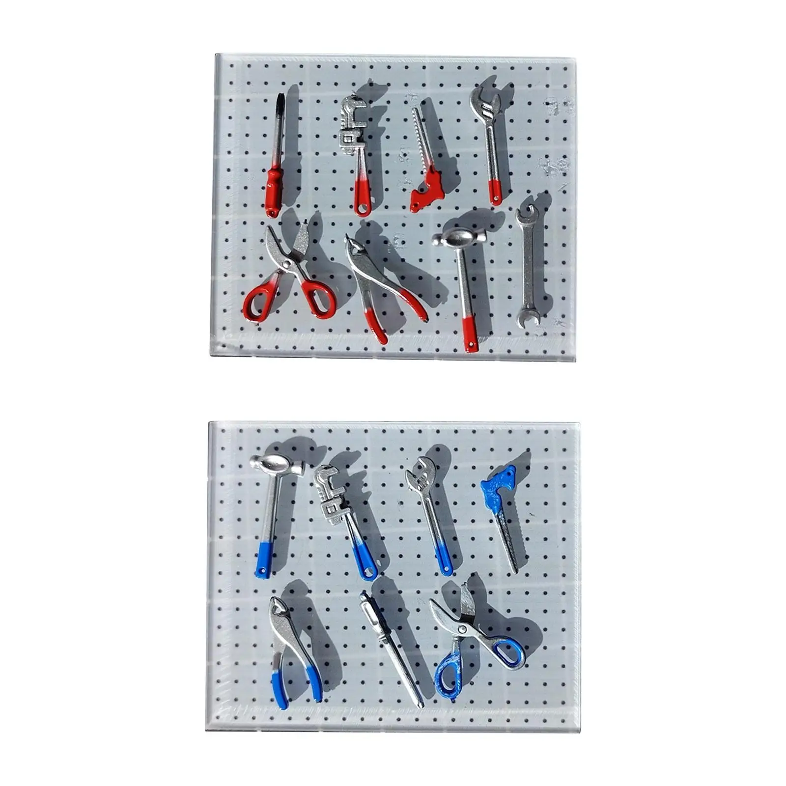 

8Pcs 1/64 Garage Tools on Pegboard for Architecture Model Scene Model Decor Mini Miniature Auto Shop Repair Tools