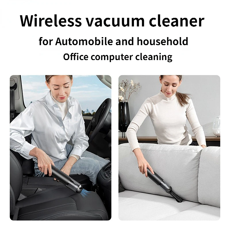 Baseus A3 Car Vacuum Cleaner Wireless 15000Pa High Power Mini Car Charging Portable Handheld LED Light for Car Interior Cleaner