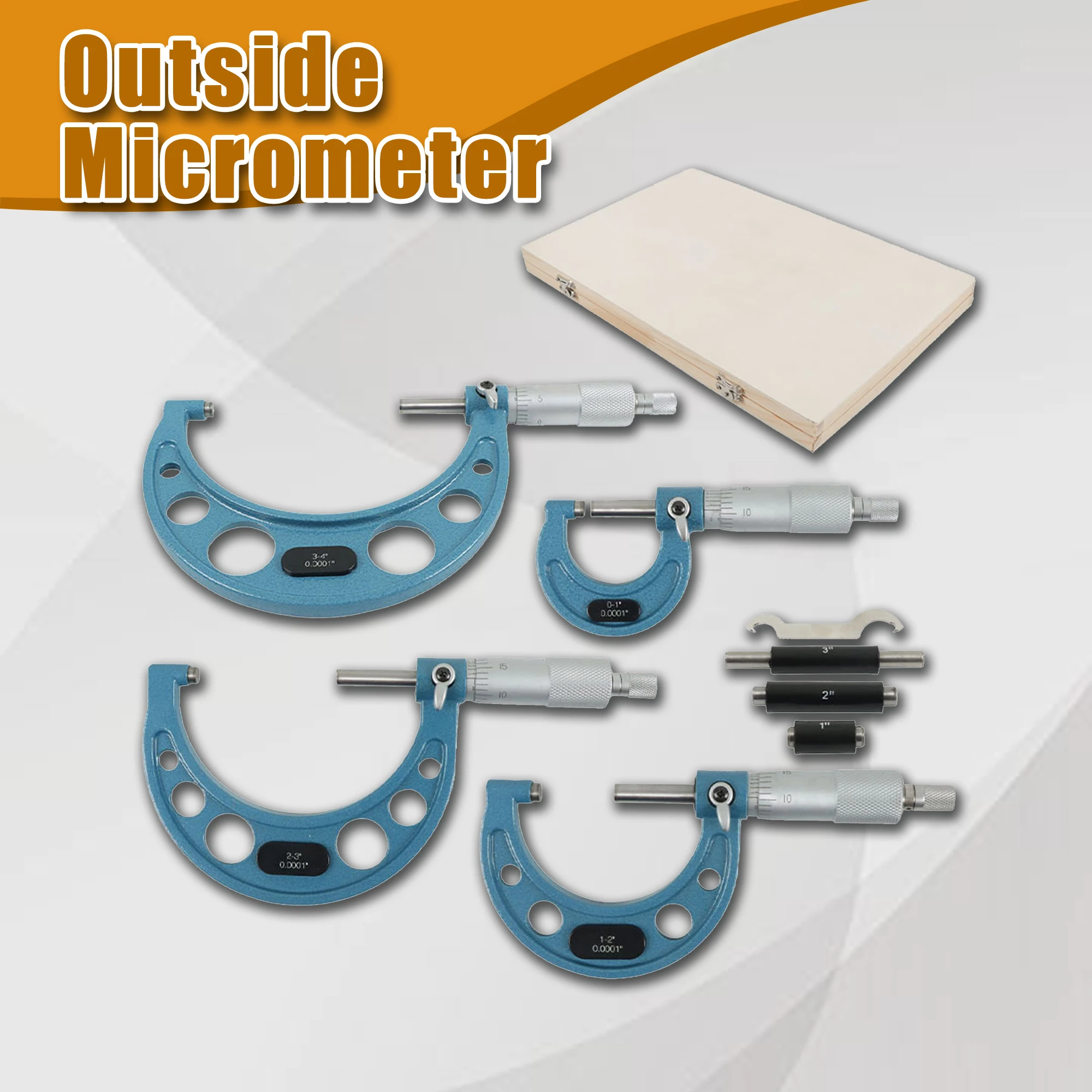 Set Mikrometer 4 Buah Ukuran 0 - Woodworking Shops ulasan dan harga