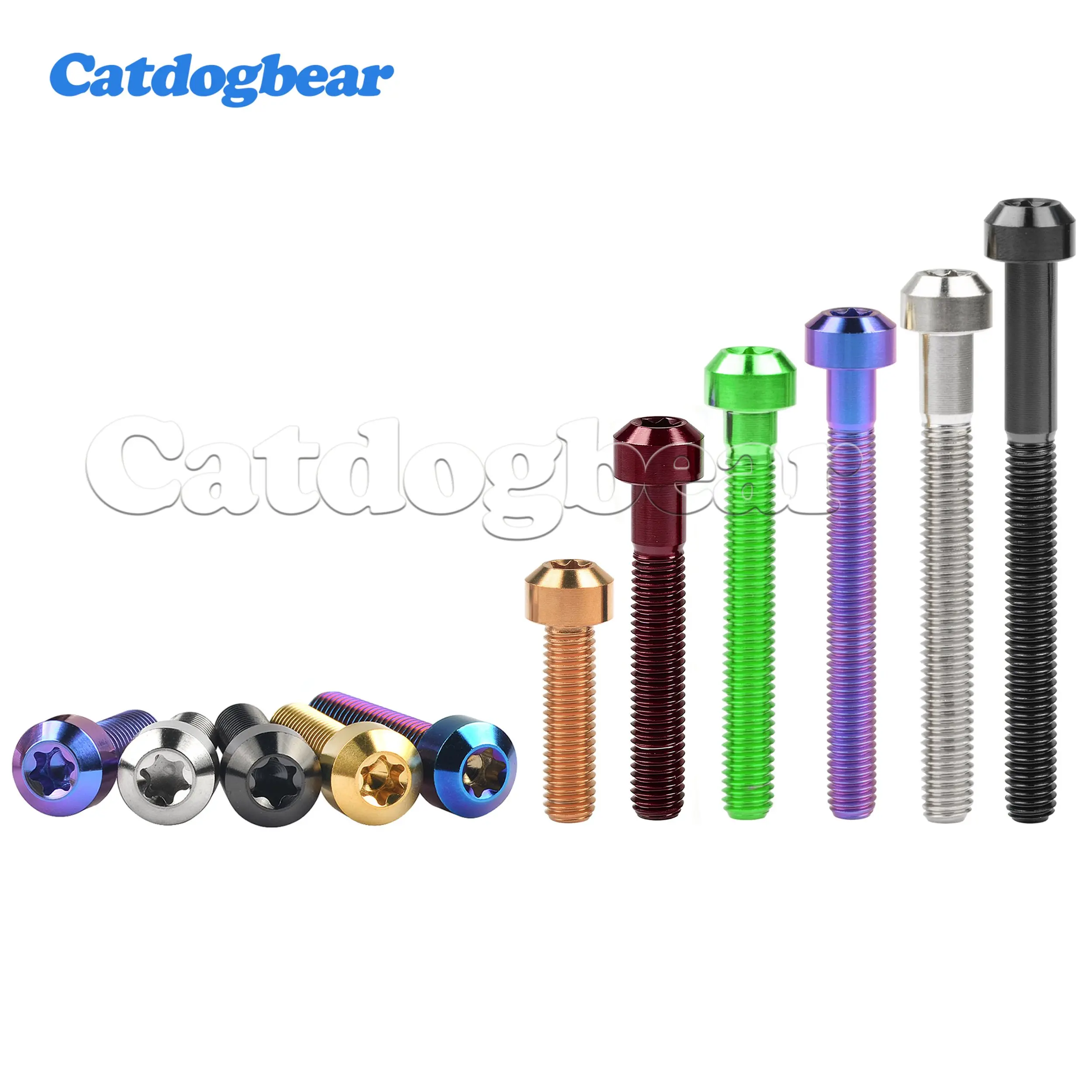 Catdogbear Titanium Bolt M8 x 10 15 20 25 30 35 40 45 50mm Torx T40 Screw for Motorcycle Car Refit