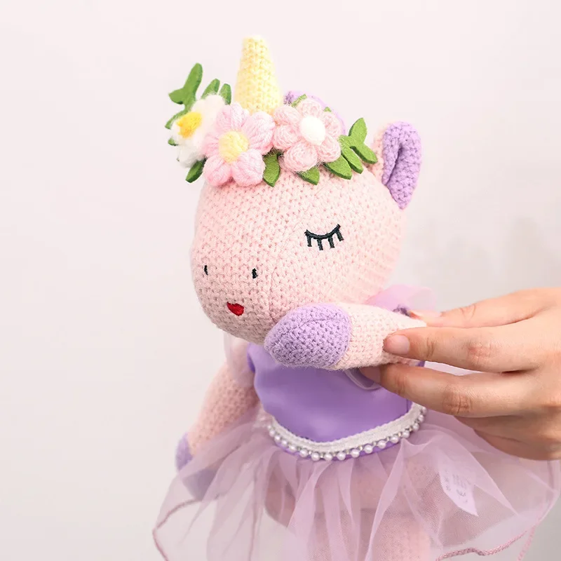 Knitted Unicorn Plush Toy Cute Rabbit Doll Tianma Animal Doll Gift Girl Doll Birthday Gift