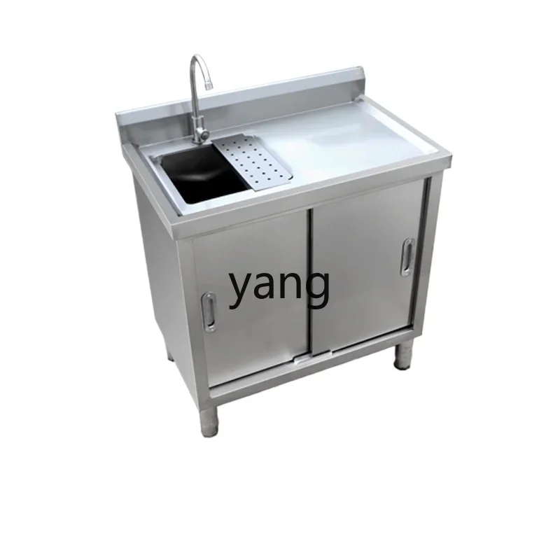 

YJQ stainless steel cabinet kitchen sink sink washing dishes washing vegetables washing hands countertop integrated cabinet