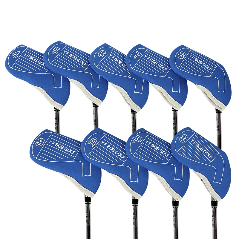 9Pcs Golfs Head Cover Golfs Cover For Golfs Club Golfs Iron Headcover Golfs Club Protector Putter Protective Guard Gift