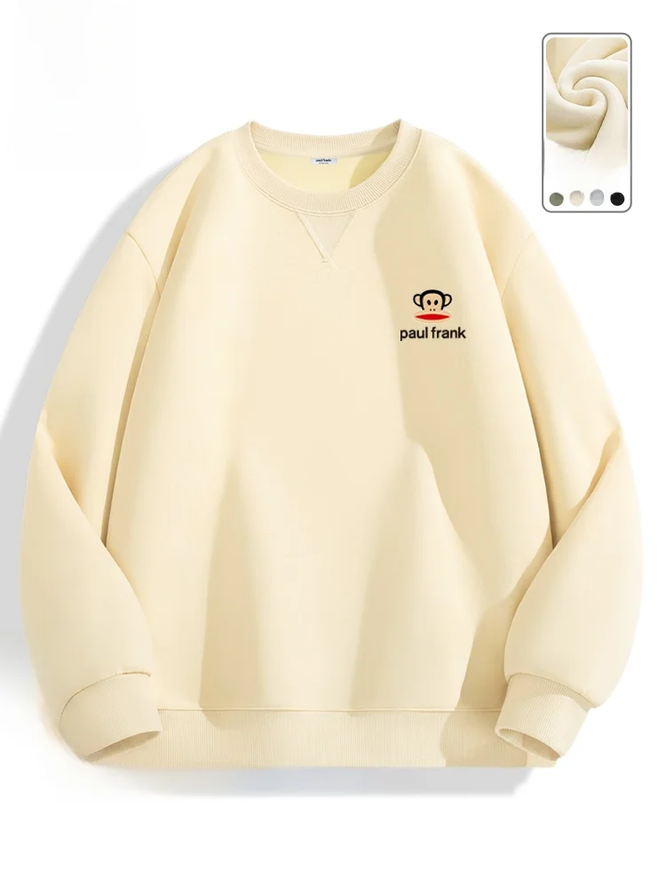 

Толстовка Paul Frank из утолщенного флиса с капюшоном для подростков, осенне-зимняя, повседневная, модная, уличная одежда