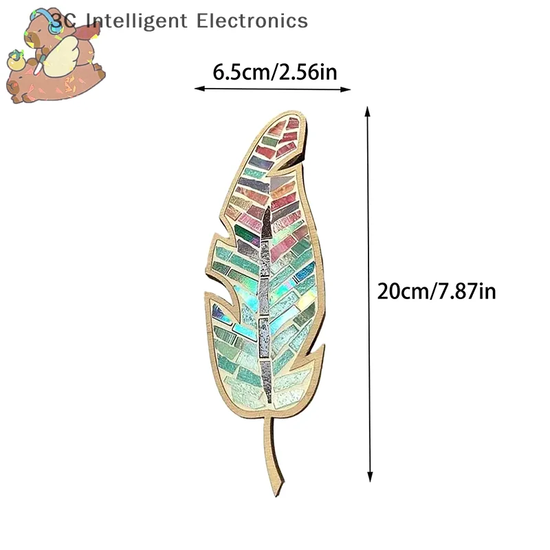 Creative DIY Stained Glass Craft Mosaic Kit Bright Feather DIY Mosaic Kit Handmade Crafts Lovers For Adults/Kids
