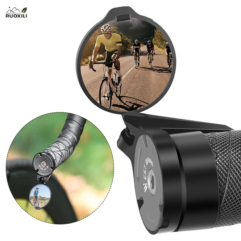 

360° Adjustable Bike Bar End Rearview Mirror, Wide-Angle Mirror for 16-22mm Handlebar for MTB/Road Bikes Accessories Universal