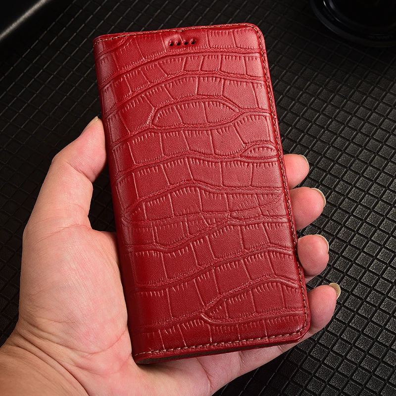 

Crocodil Belly Phone Case For Realme X XT X2 X3 X7 X9 X50M X50 Pro Ultra Max Flip Wallet Shell Book Cover