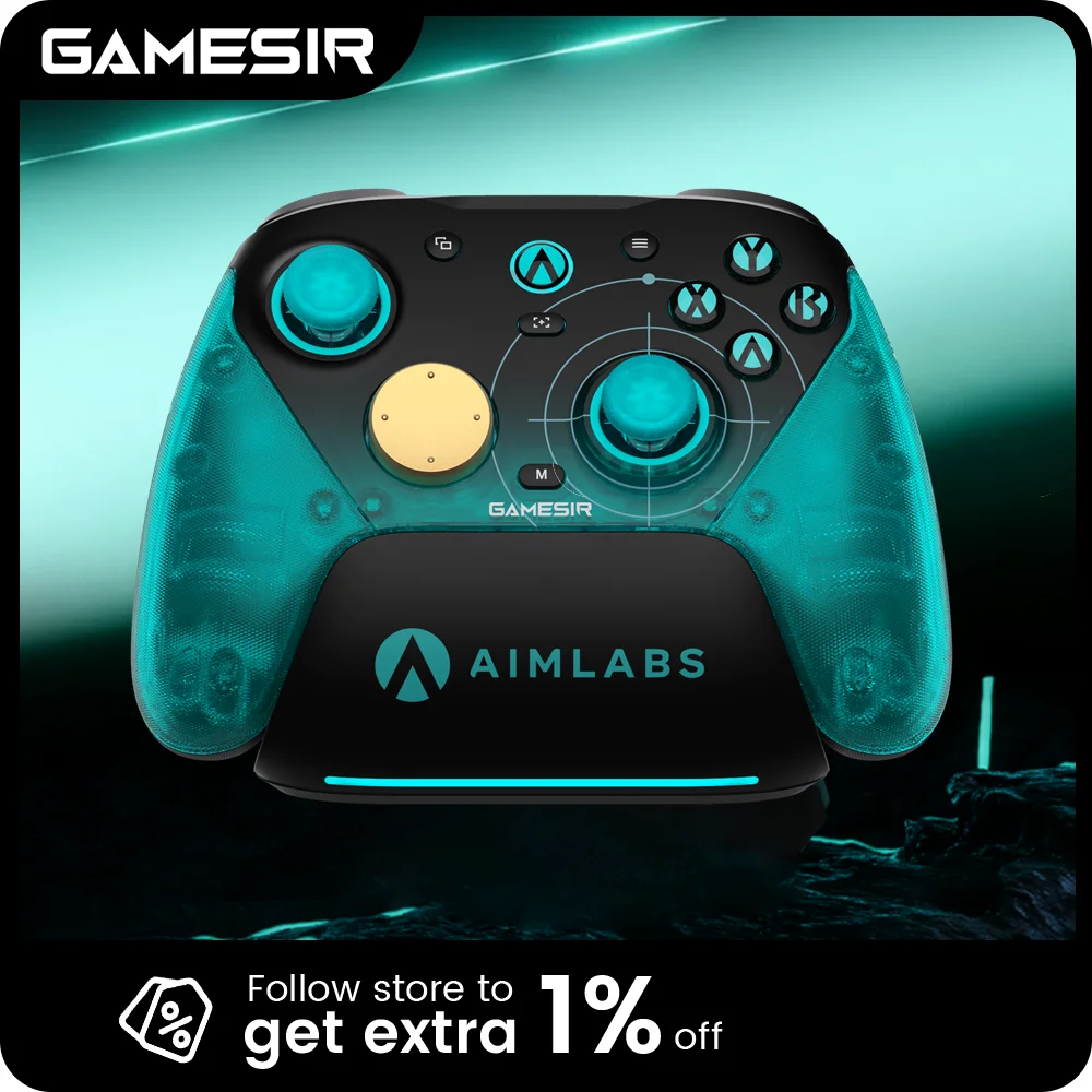 GameSir G7 Pro 8K Aimlabs Edition Hall Effect Wireless Controller for Nintendo Switch 2, Wireless Gamepad with Charging Station