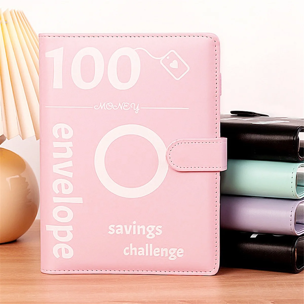 100 Day Challenge Money Saving Binder Leather Envelope Challenge Binder, Easy, Engaging and Rewarding