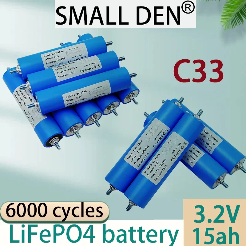 3.2V 15Ah lithium iron phosphate battery C33 lithium phosphate 12V motor modification inverter battery motorcycle car