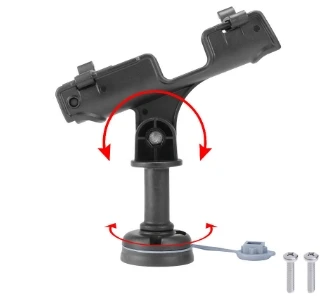 Kayak Fishing Rod Holder Universal Fit Kit Allows for 360-degree Adjustment Canoe Draft Fishing Boat Powerlock Rod Holder