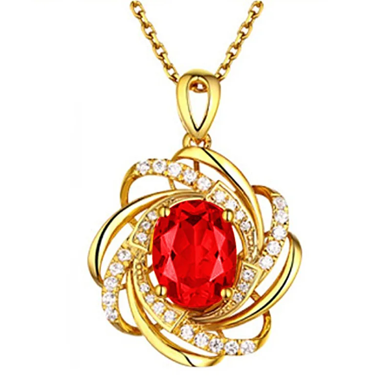 (Copper Micropaved)New Rotating Windmill Fashion Flower Color Crystal Zircon Clavicle Chain Accessories