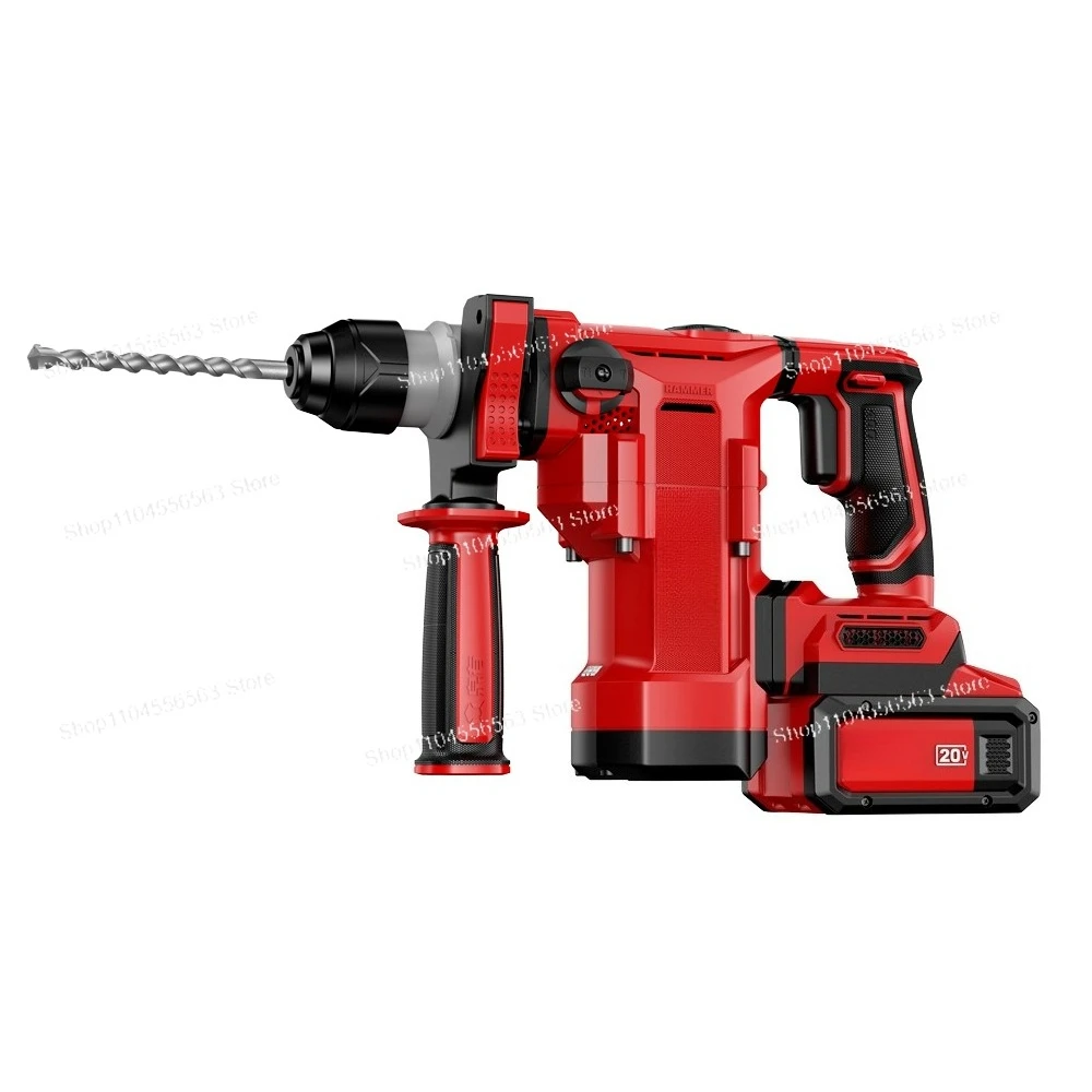25mm 220V 800W Brushless Cordless Impact Hammer, Industrial Li-ion Dual Function Rotary Tool