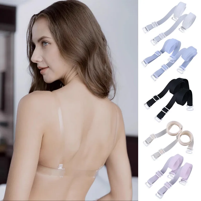 

3Pairs Invisible Anti-Slip Bra Straps Detachable Adjustable Silicone Women's Elastic Underwear Belt Intimates Accessories