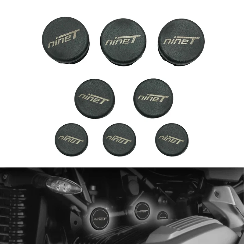 RNineT Motorcycle Accessories Frame Hole Cover Caps Plug Decorative Frame Cap Set For BMW R Nine T 2017-2023 2021 2022