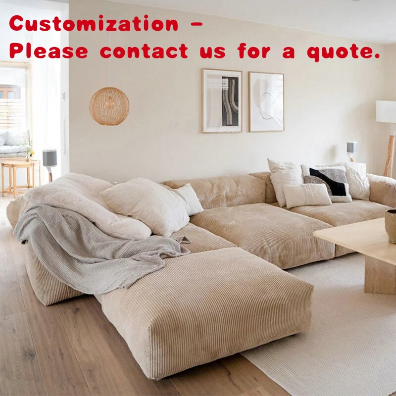 

Custom ATUNUS Sectional Sofas Large Sofa Living Room Furniture Velvet Fabric Modern Sofa Set