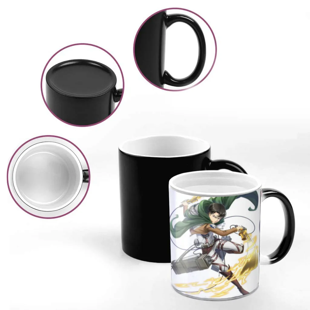 Attack On Titan Coffee Mugs Color Change Tea Cup Milk Cups Interesting Gifts