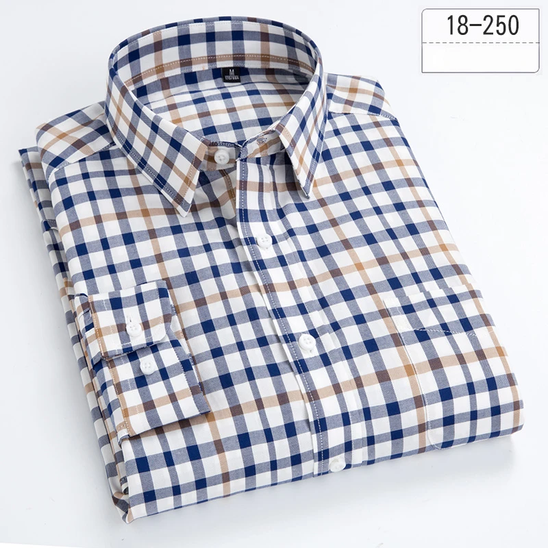 Luxury qulity classic fit long-sleeve shirts for men thin slim fit formal shirt soft 100%cotton tops elegants office clothes