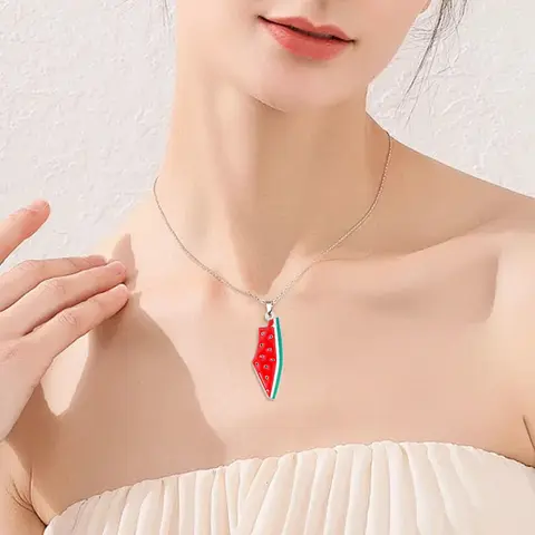 YILUOCD Enkel Mode Vattenmelon Brosch Emalj Geometrisk Frukt Vattenmelon Pin Personlig Charm Väska Dekoration Smycken Gåvor 10 best sales vattenmelonbrosch - №8