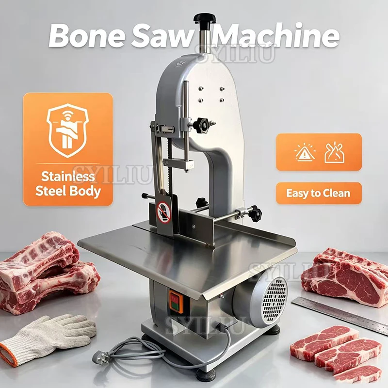 Commercial Fast Bone Sawing Machine 6500W/110V/220V Electric Frozen Meat Cutter Trotter/Ribs/Fish/Meat/Beef Cut Machine