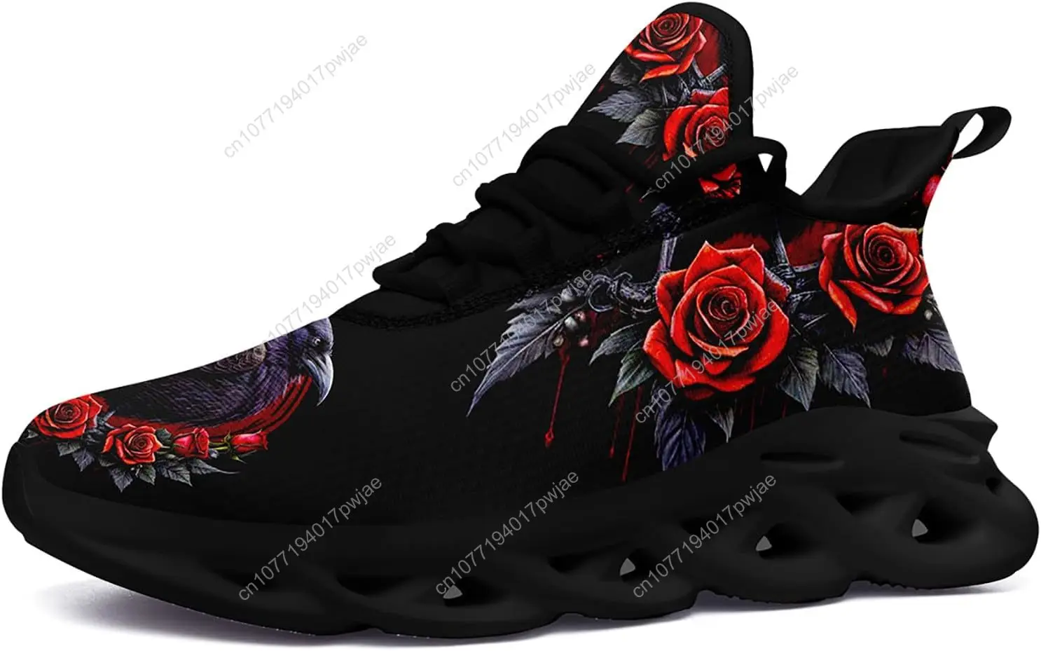 

Women's Skull Running Shoes Lightweight Athletic Trail Tennis Shoes Cool Supportive Workout Gym Sneaker for Men