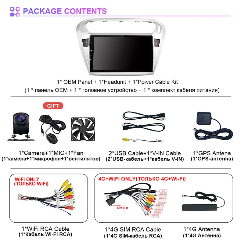 RSNAVI Android 16 Carplay Auto Car Radio Multimedia For Peugeot 301 C-Elysee CElysee 2012 - 2016 Autoradio Stereo Head Unit