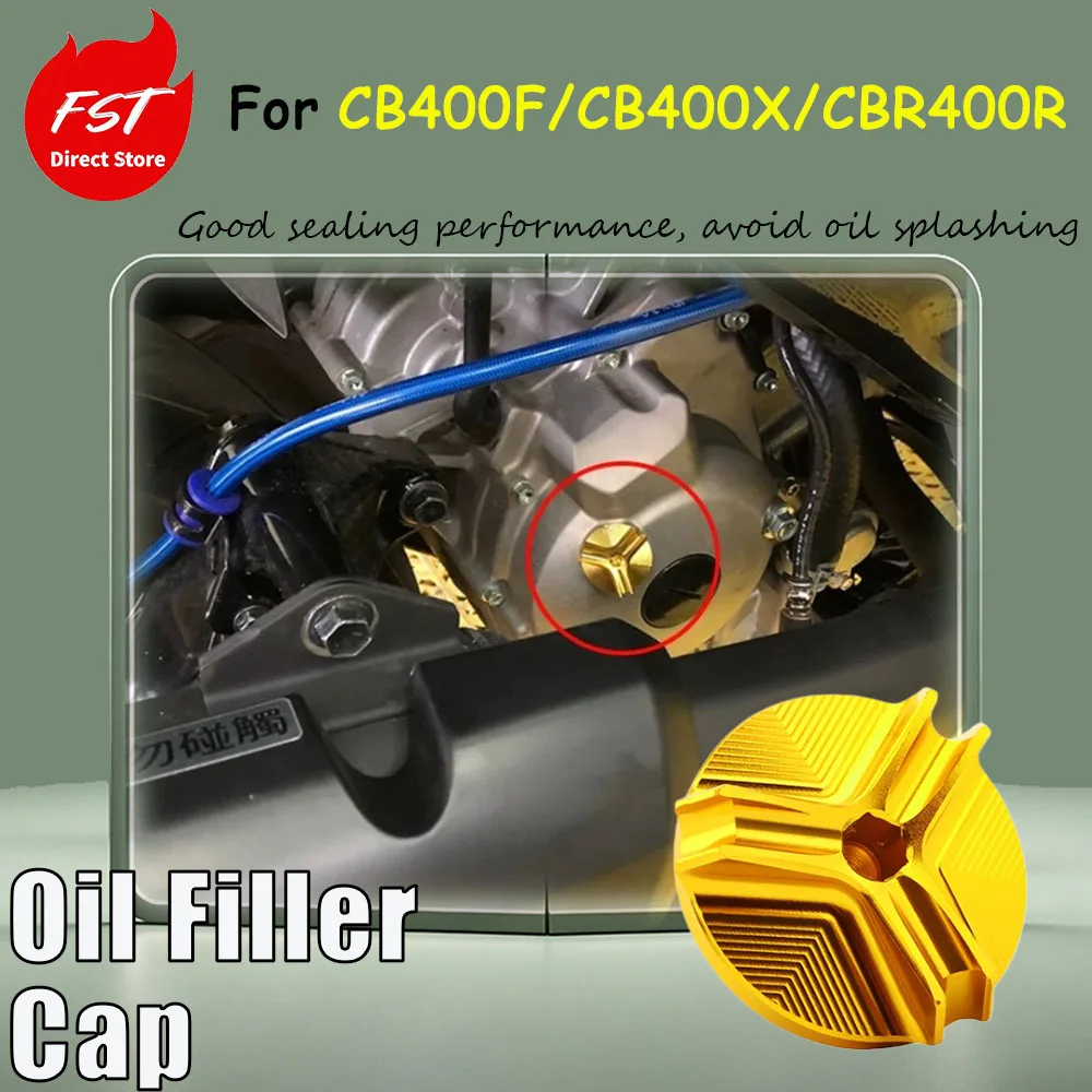 For CB400F/CB400X/CBR400R modification accessories - anti-theft oil cap Good sealing performance, avoid oil splashing