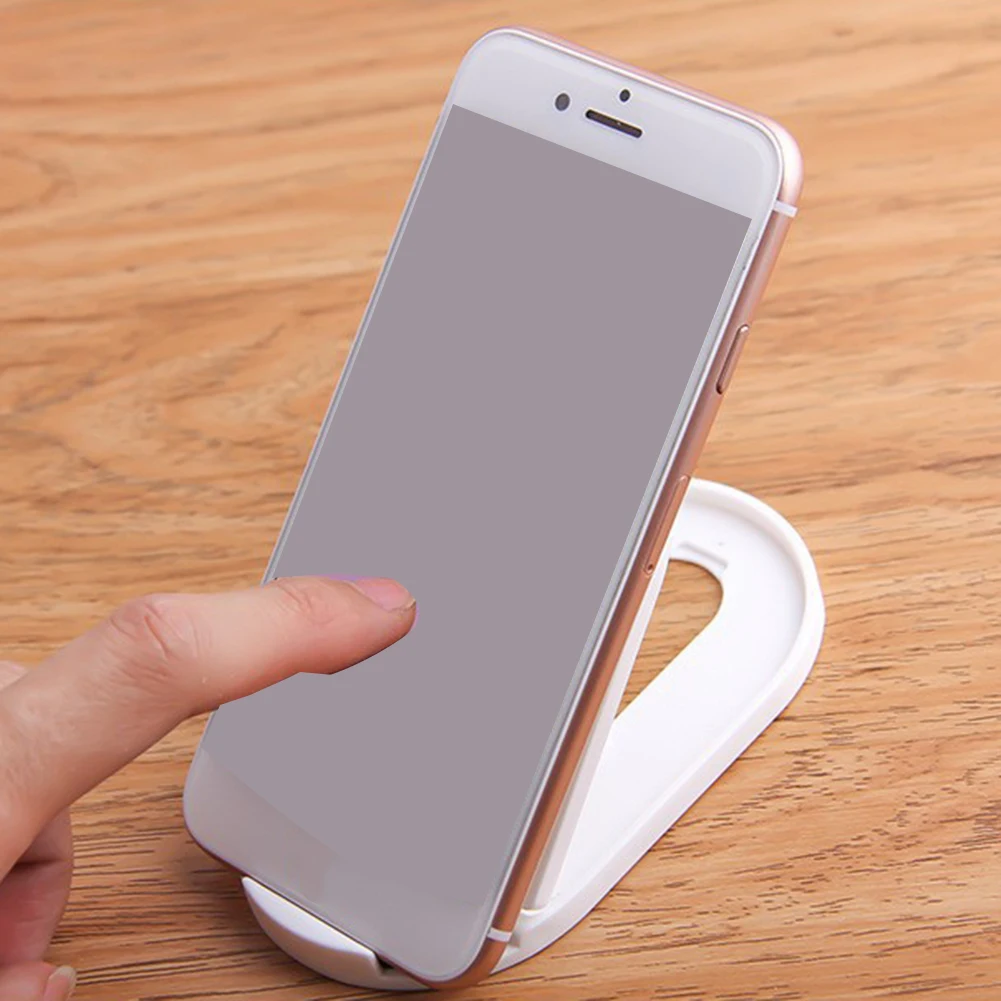 Adjustable Angle Folding Phone For Stand For Desktop Use Supporting Smartphones And Tablets With Space-Efficient Portable Design
