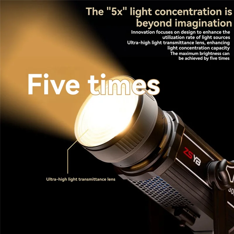 

【Necessity】Фотолампа с линзой Френеля, 5-кратный яркий оптический зум для художественного моделирования и фотографии, прожекторная трубка