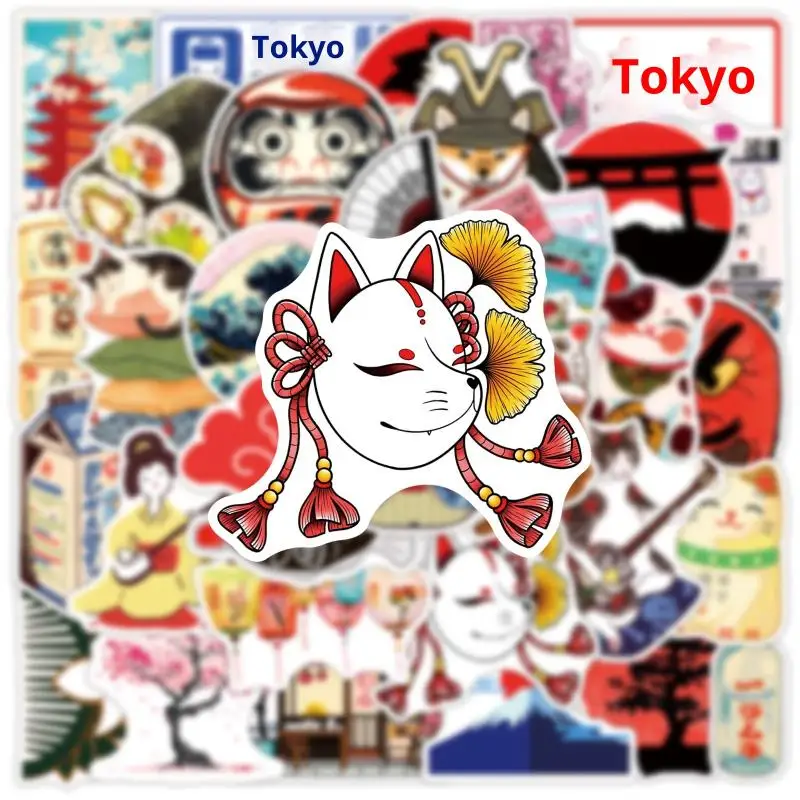 

New 50pcs/set Cartoon Japanese Fresh Graffiti Stickers Creative Waterproof Decoration DIY Computer Notebook Children Stationery