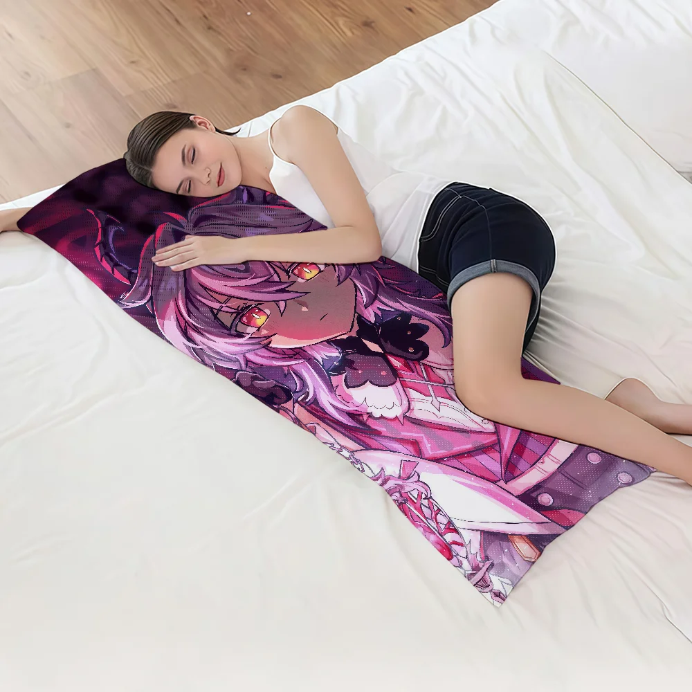 Genshin Impact Durin Cushion Cover Extra Long Lumbar Throw Pillow Cover Bed Pillow Bolster Body Case Living Room Sofa Bed Car