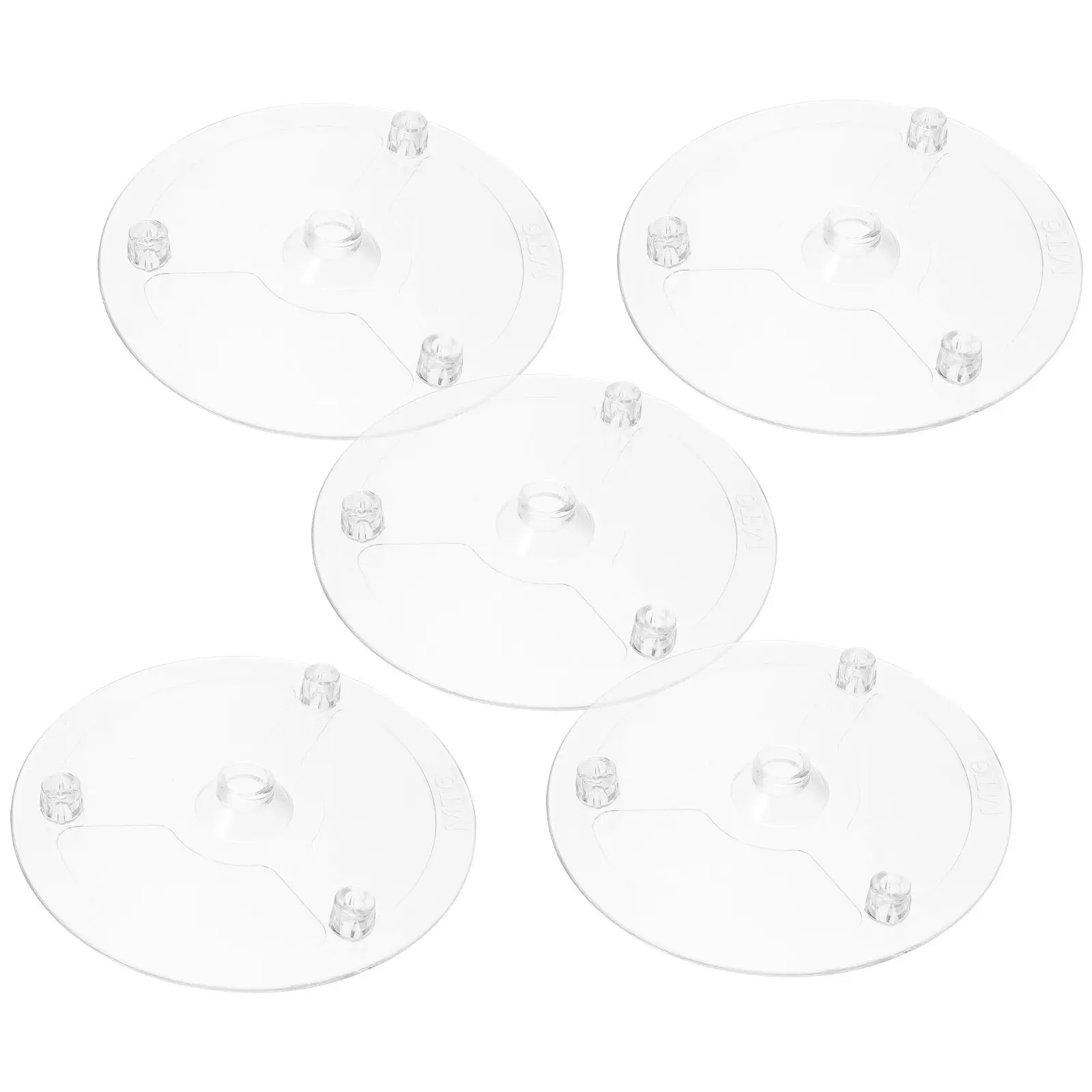 5Pcs Circular Cake Separator Plates Multi-Layer Stacking Support Boards Reusable Plastic for Tiered Cake Construction Baking