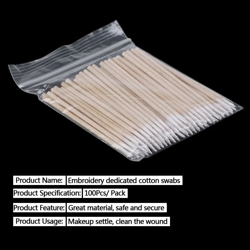 Cotton Swab Wood Disposable Tattoo Microblading Permanent Makeup Tools Safe Healthy for Cosmetic Beauty Soft Swab Stick Buds Tip