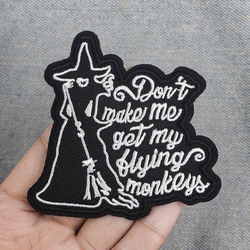 Funny Witch Embroidery Patch Iron On Patches for Clothing Thermoadhesive Patches Cartoon Patches On Clothes Badge DIY Sew