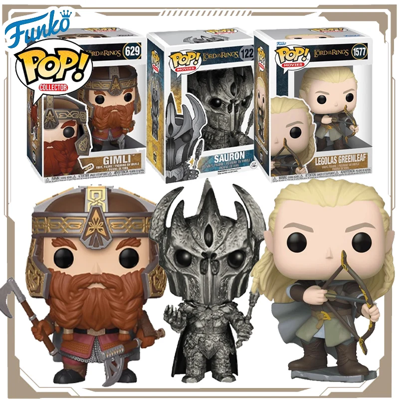 Funko Pop Original El Señor de los Anillos Figura de Anime El Hobbit Legolas Gimli SAURON Figuras de acción de juguete para niños niñas regalo para niños