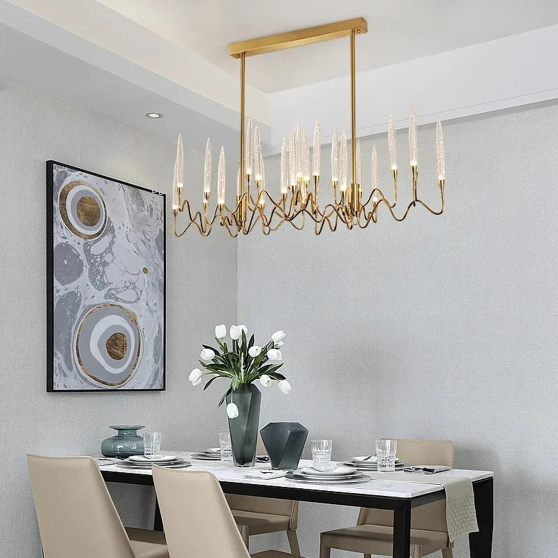 

Modern Candle Chandelier Luxury LED Crystal Chandelier Pendant Light for Living Room Bedroom Lights Fixtures