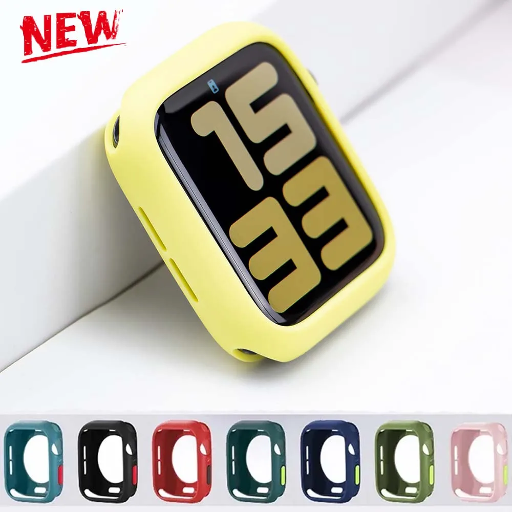 NEUE Candy Soft Case für Apple Watch Cover 9 8 7 6 Se 5 4 3 45 42 mm 38 mm Schutz Iwatch Serier 44 mm 40 mm 41 mm Silikon Bumper