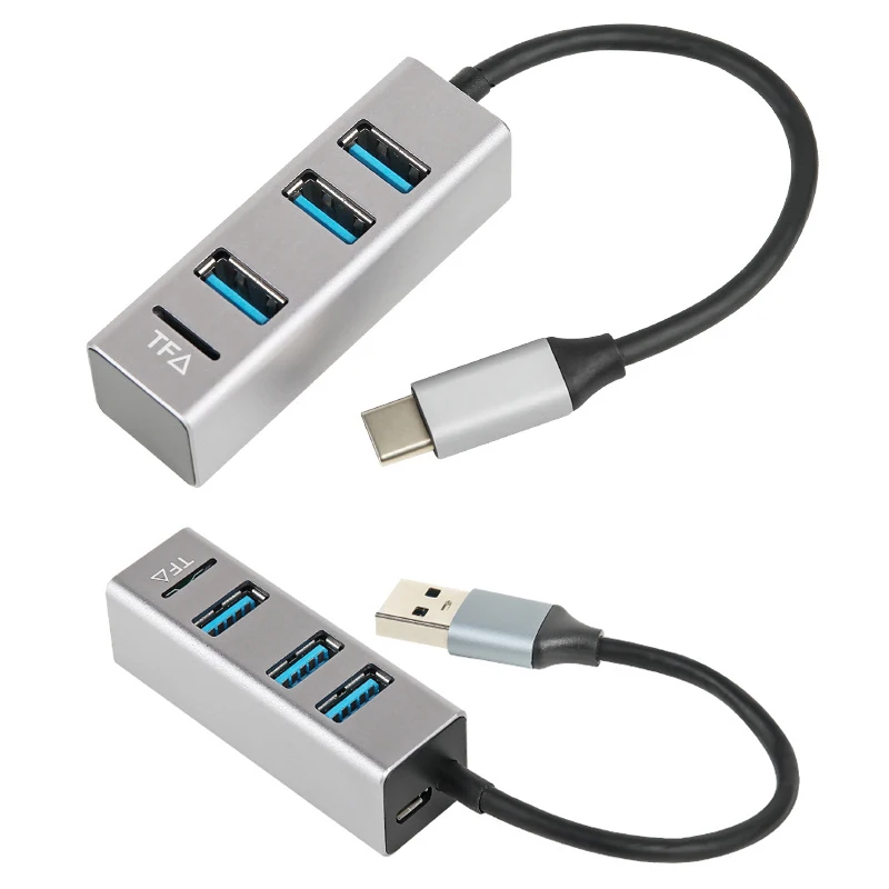 USB3.0 COMBO Type C HUB Multi Ports Cable Splitter Extender Laptop Computer USB Disk Micro SD TF Card Reader Converter Phone Cha