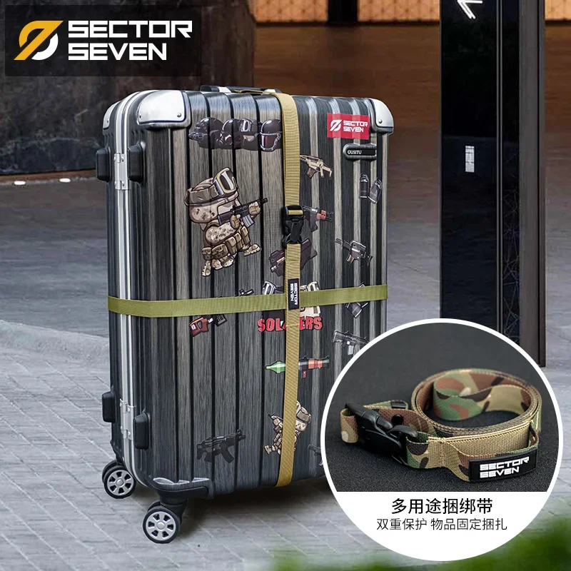 ​ حزام ضغط متعدد الأغراض من SECTOR Seven - حقيبة أمتعة مزدوجة القفل/حقيبة سفر/حزمة شحن ربطة عنق للأسفل ​