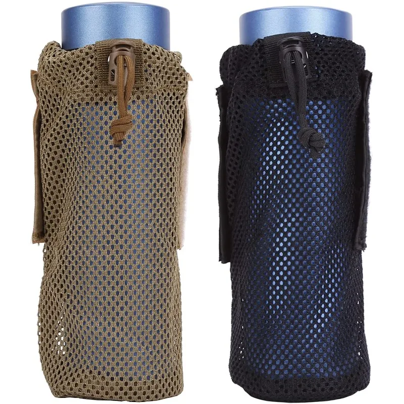 

Outdoor Cycling Water Bottle Pouch Tactical Molle Holder Storage Bag Foldable Mesh Water Bottle Sleeve Bag for Backpack