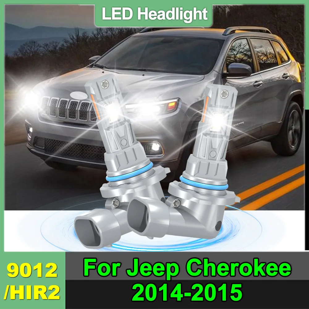 

For Jeep Cherokee 2014-2015 9012 LED Headlight Bulbs Super bright 6000k Single Copper Tube Auto Light Bulbs