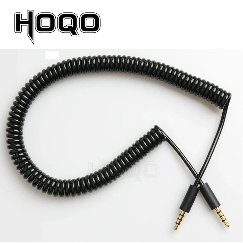 1/8 trrs to trrs 3.5mm TRRS connector Spring Coiled Cable for RODE Sc7 to videomic go Video Micro-type Mics