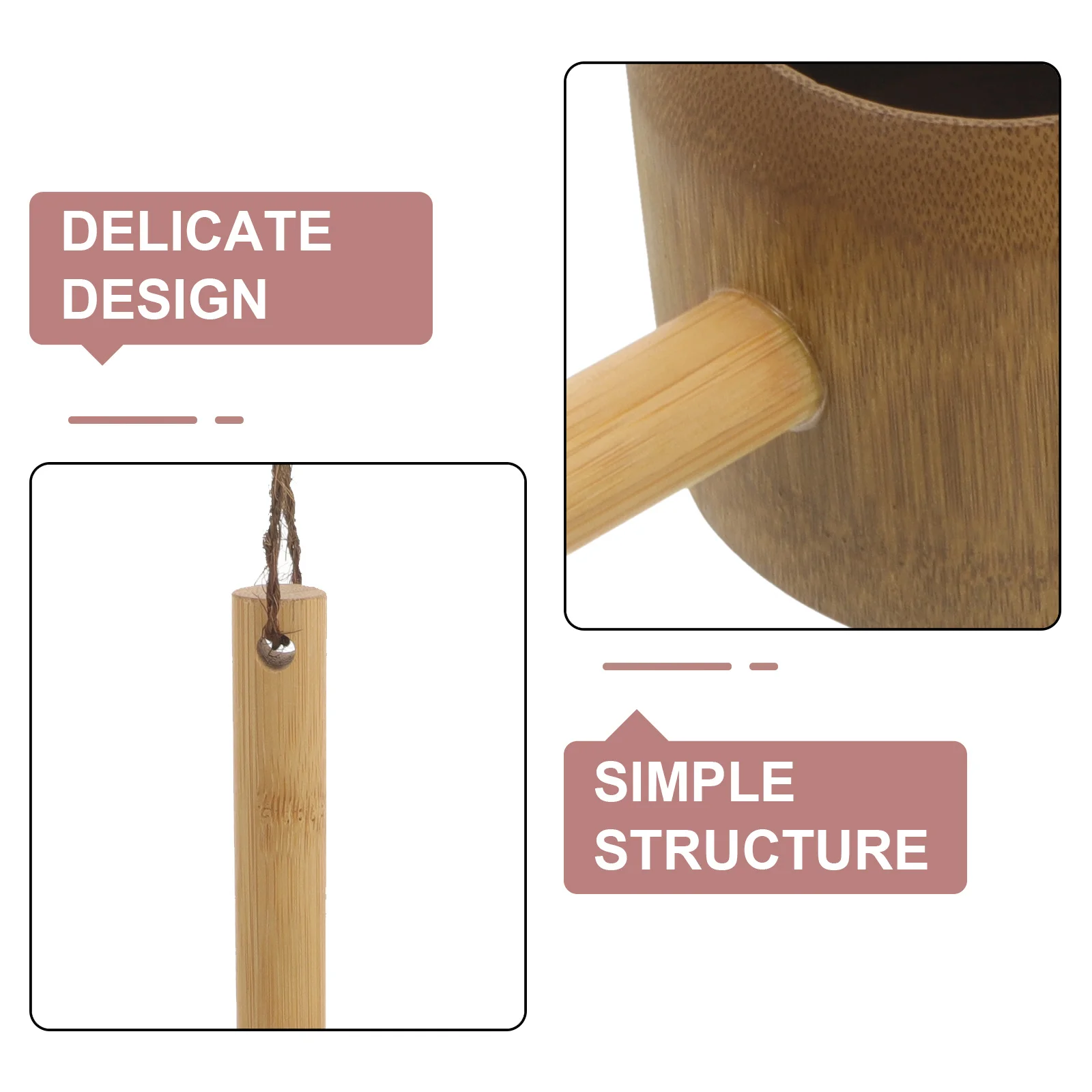 مغرفة حمام مريحة من الخيزران لشطف الشعر، تصميم مغرفة عميقة، قبضة مريحة، غير قابلة للانزلاق، قحافة مياه قابلة لإعادة الاستخدام للمنزل