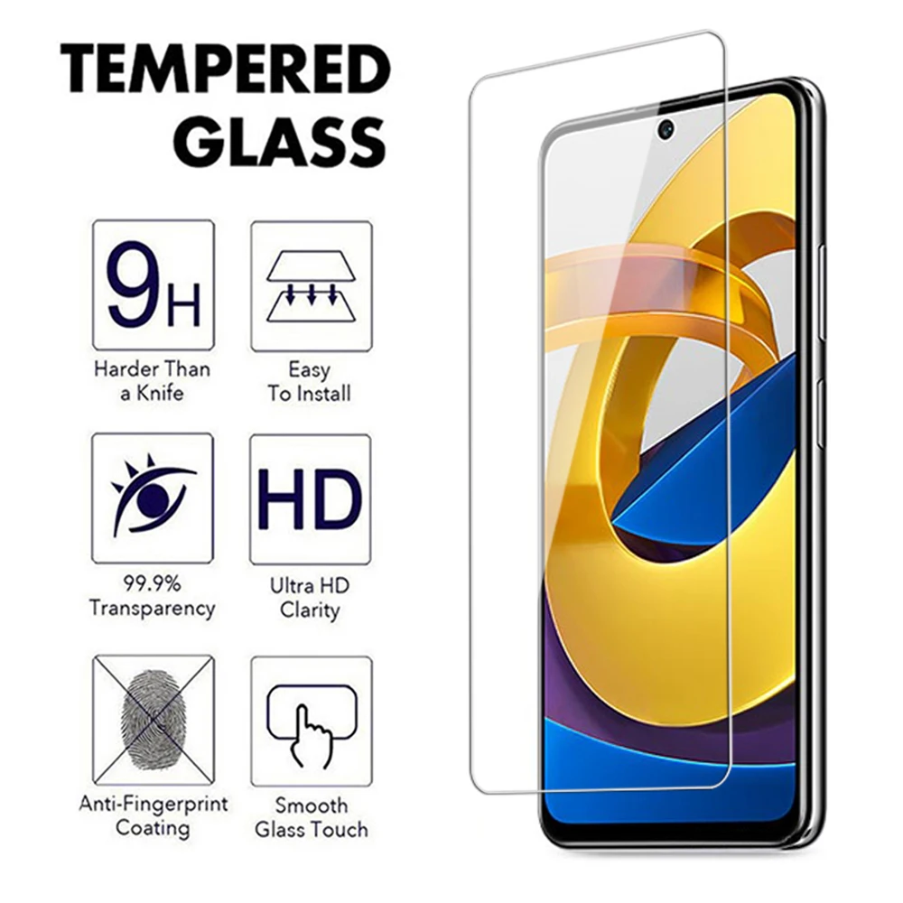 Glass Protective For Xiao Mi Poco M3 M4 M5 M6 Pro 4G 5G C50 C51 C55 C65 Screen Protector For Xiaomi Mi M5s Tempered Glass Film