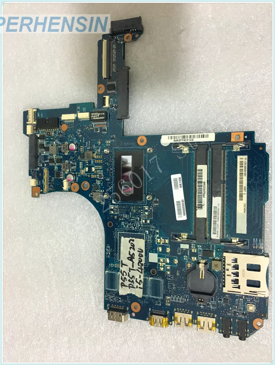  For Toshiba For Toshiba Satellite P55T Laptop Motherboard  i5 4200U 1.6GHz 69N0C3M6DA01-01 H000059240