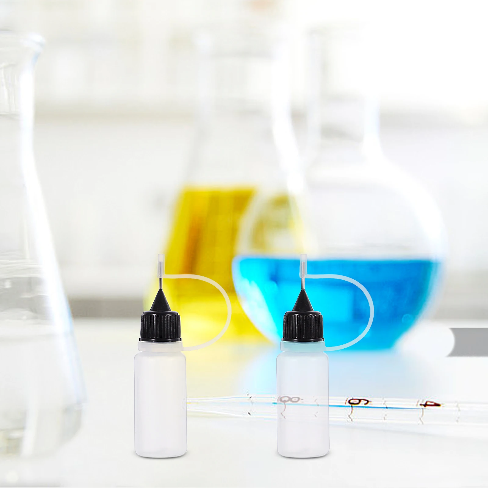 10 قطعة زجاجات الضغط الدقيقة دائم البلاستيك إعادة الملء زيوت التشحيم موزع الحبر لاصق زجاجة غراء للرسم الاكريليك