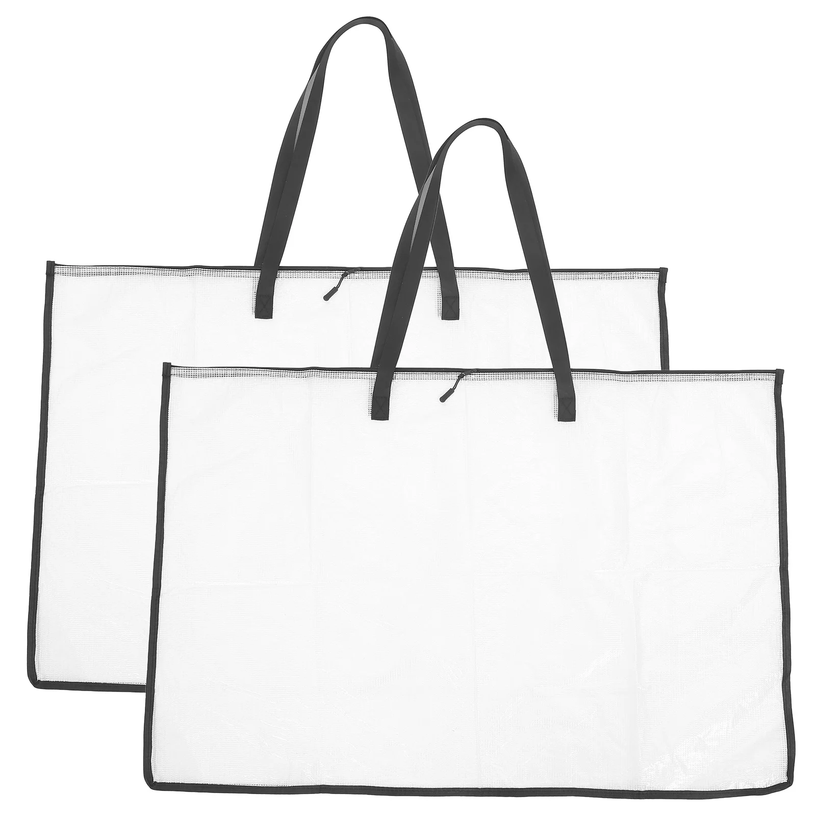 

2pcs File Bag Clear Large Capacity Art Portfolio Case For Poster Storage Folder Drawing Board Pouch Painting Paper Carrier
