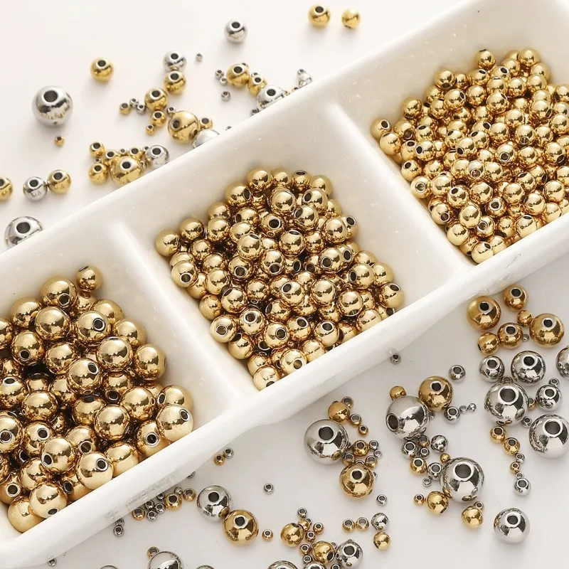 DIY Beading Supplies Metal Spacer Beads Loose Beads Bulk Craft Accessories Multipurpose Metal Spacers for Bracelet Necklace