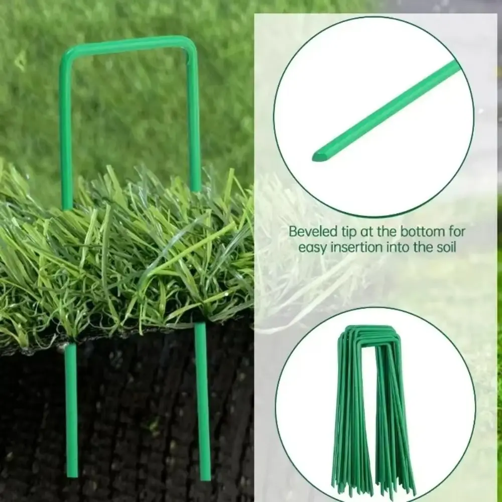 

6 Inches Landscape Nail Garden Stakes Durable and Sturdy Weather Resist Fence Tubing Stakes Sod Pins Galvanized Rust-proof